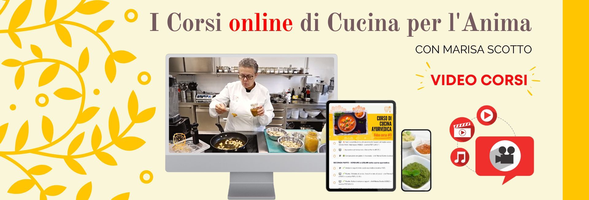 Video e audio corsi di cucina
