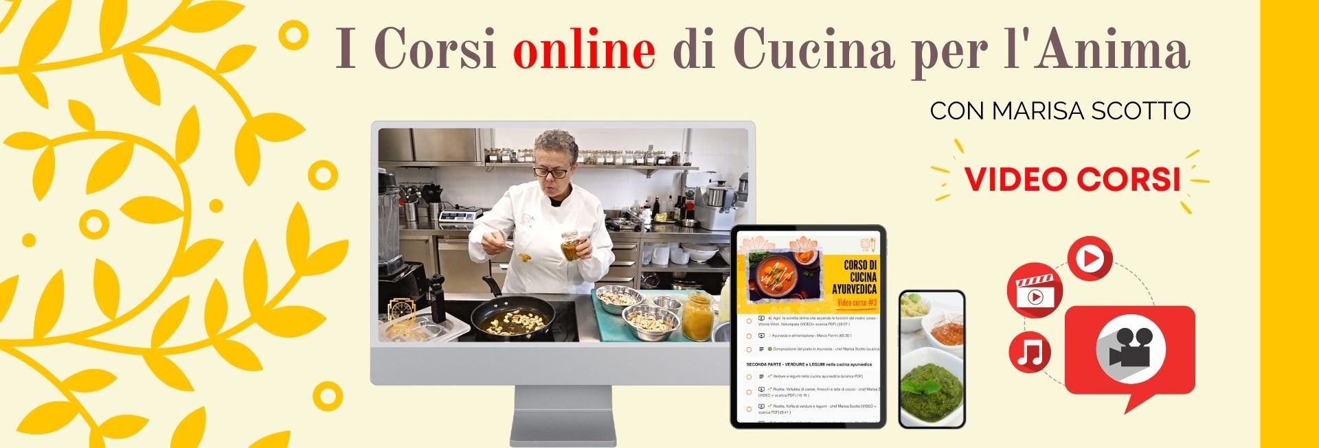 Corsi di cucina per l'anima in diretta, con Marisa Scotto
