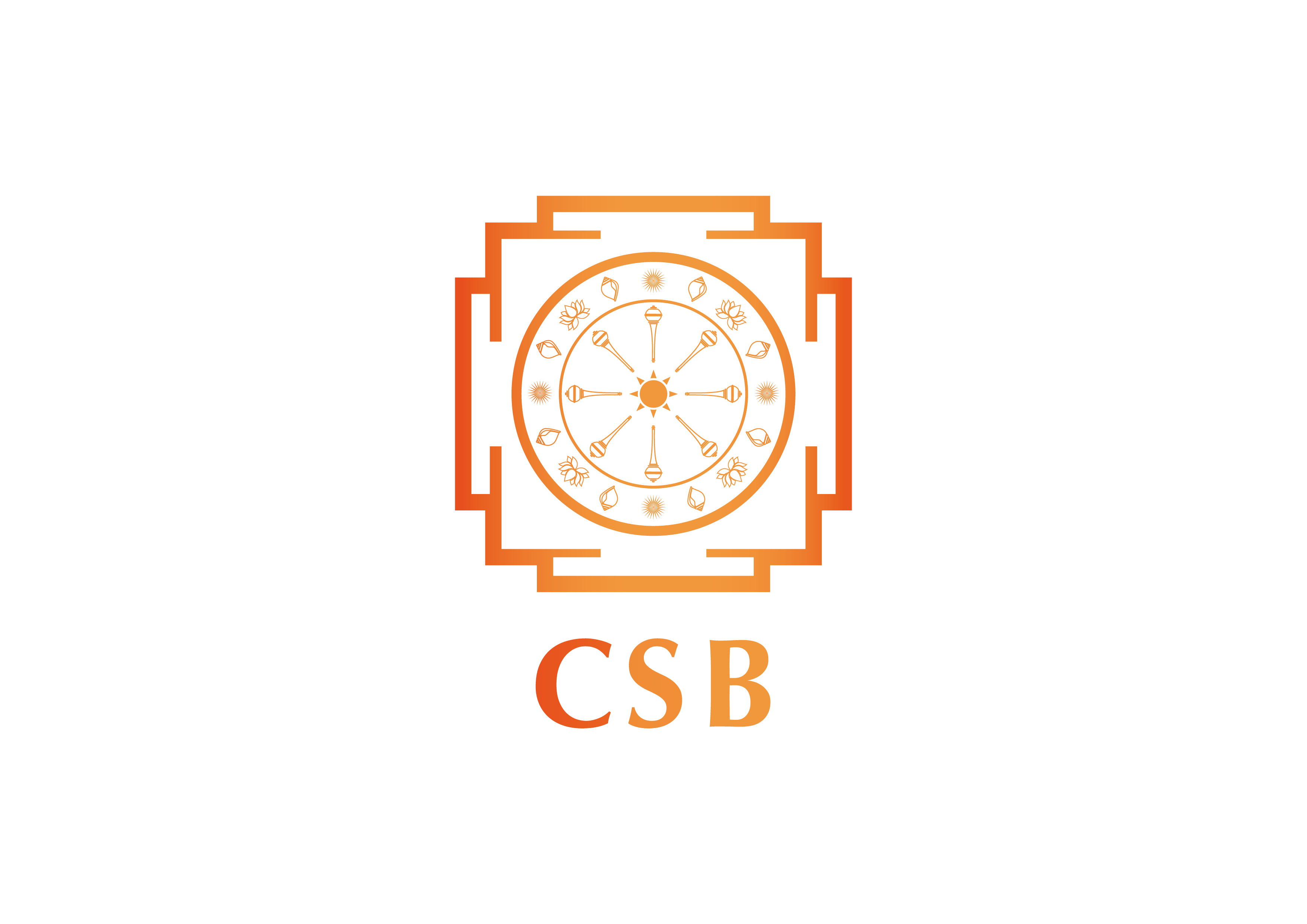 Logo del Centro Studi Bhaktivedanta rappresentato da uno Yantra